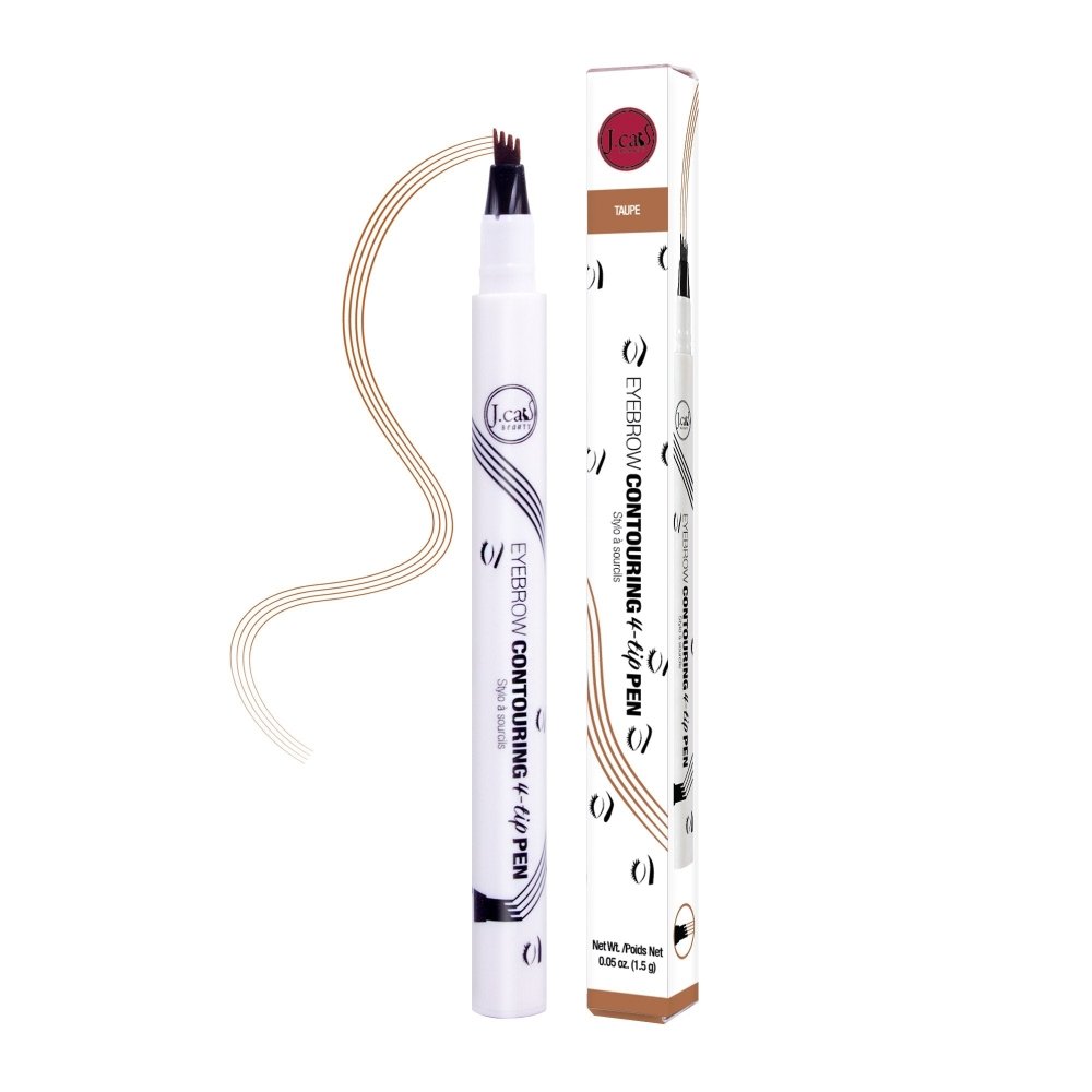 Glamour Us_Jcat_Makeup_Eyebrow Contouring 4 Tip Brow Pen_Taupe_ETP101 The best affordable Latina and Mexican makeup, beauty and cosmetics supply store in Chula Vista, San Diego