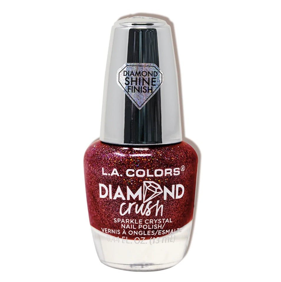 Glamour Us_L.A. Colors_Nails_Diamond Crush Nail Polish_Ruby Glass_CNL496 The best affordable Latina and Mexican makeup, beauty and cosmetics supply store in Chula Vista, San Diego
