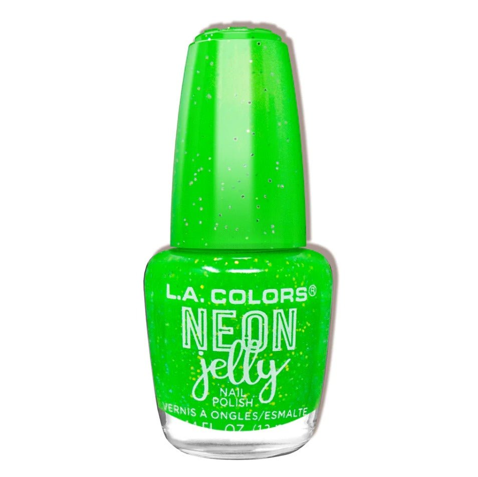 Glamour Us_L.A. Colors_Nails_Neon Jelly Nail Polish_Electric Lime_CNL366 The best affordable Latina and Mexican makeup, beauty and cosmetics supply store in Chula Vista, San Diego