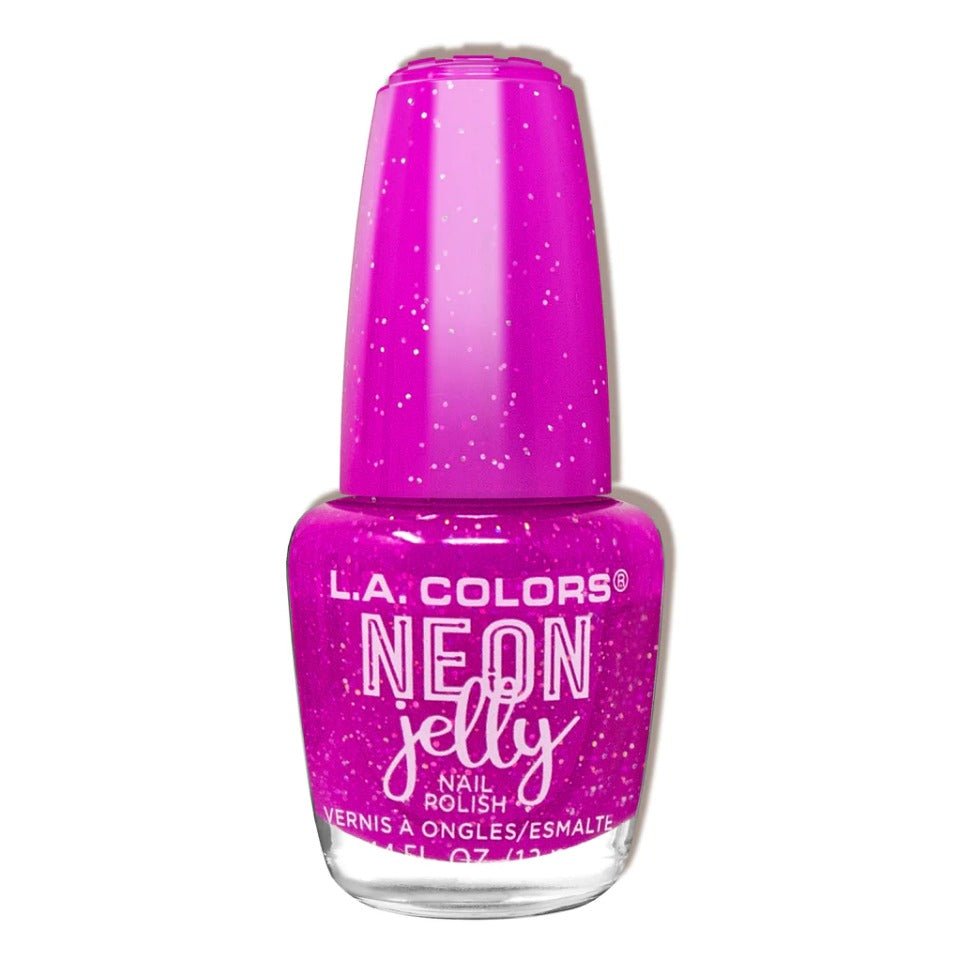 Glamour Us_L.A. Colors_Nails_Neon Jelly Nail Polish_Purple Shock_CNL367 The best affordable Latina and Mexican makeup, beauty and cosmetics supply store in Chula Vista, San Diego