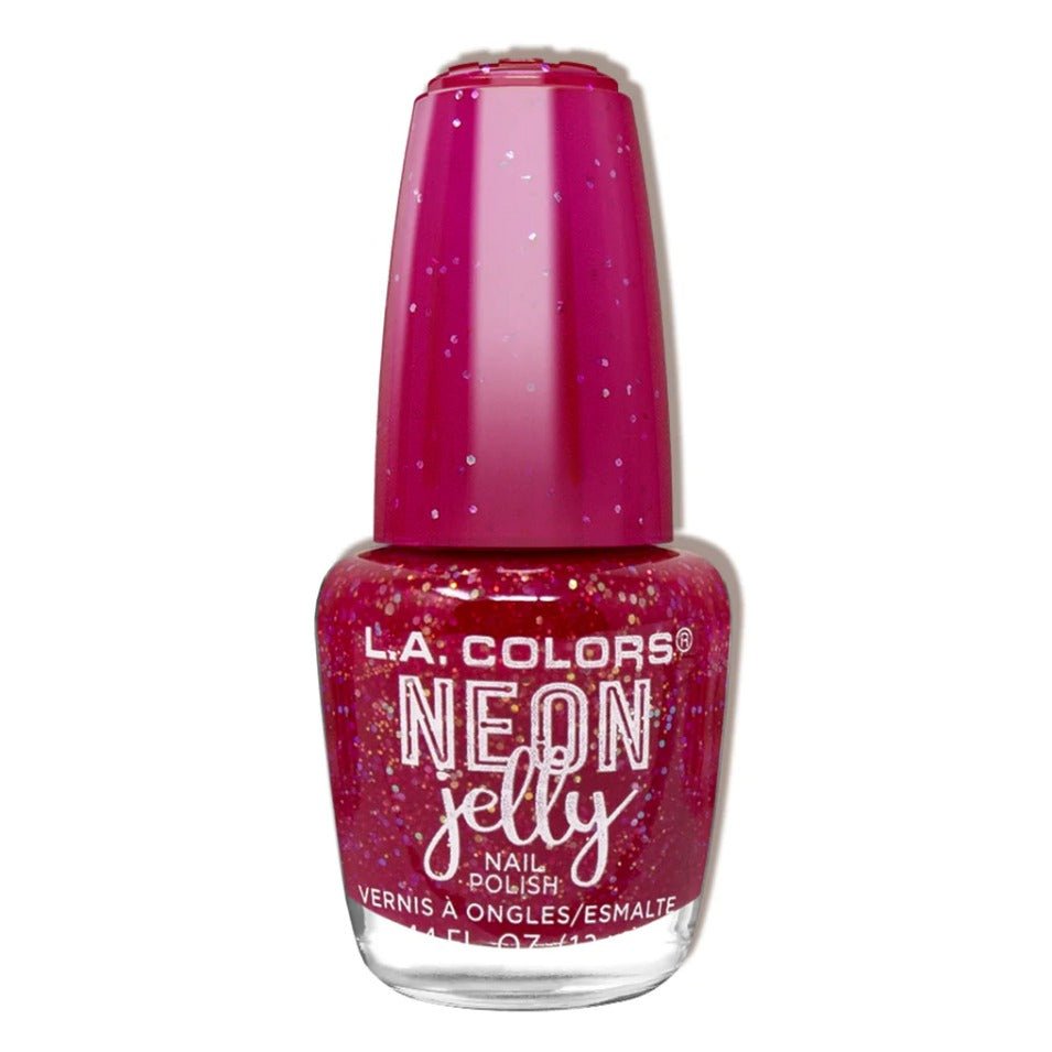 Glamour Us_L.A. Colors_Nails_Neon Jelly Nail Polish_Ruby Rouge_CNL369 The best affordable Latina and Mexican makeup, beauty and cosmetics supply store in Chula Vista, San Diego