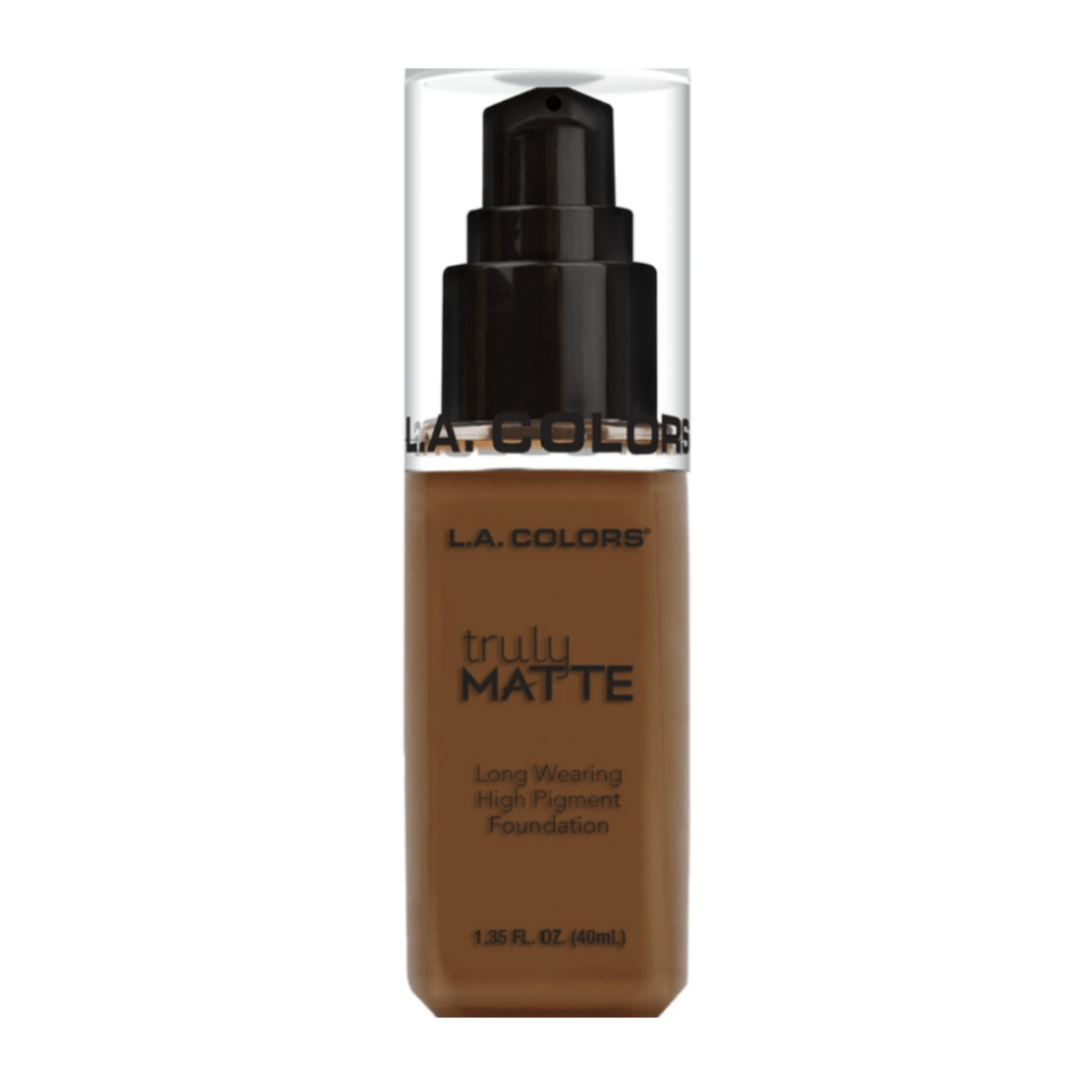 Glamour Us_L.A. Colors_Makeup_Truly Matte Foundation_Mahogany_CLM364 The best affordable Latina and Mexican makeup, beauty and cosmetics supply store in Chula Vista, San Diego
