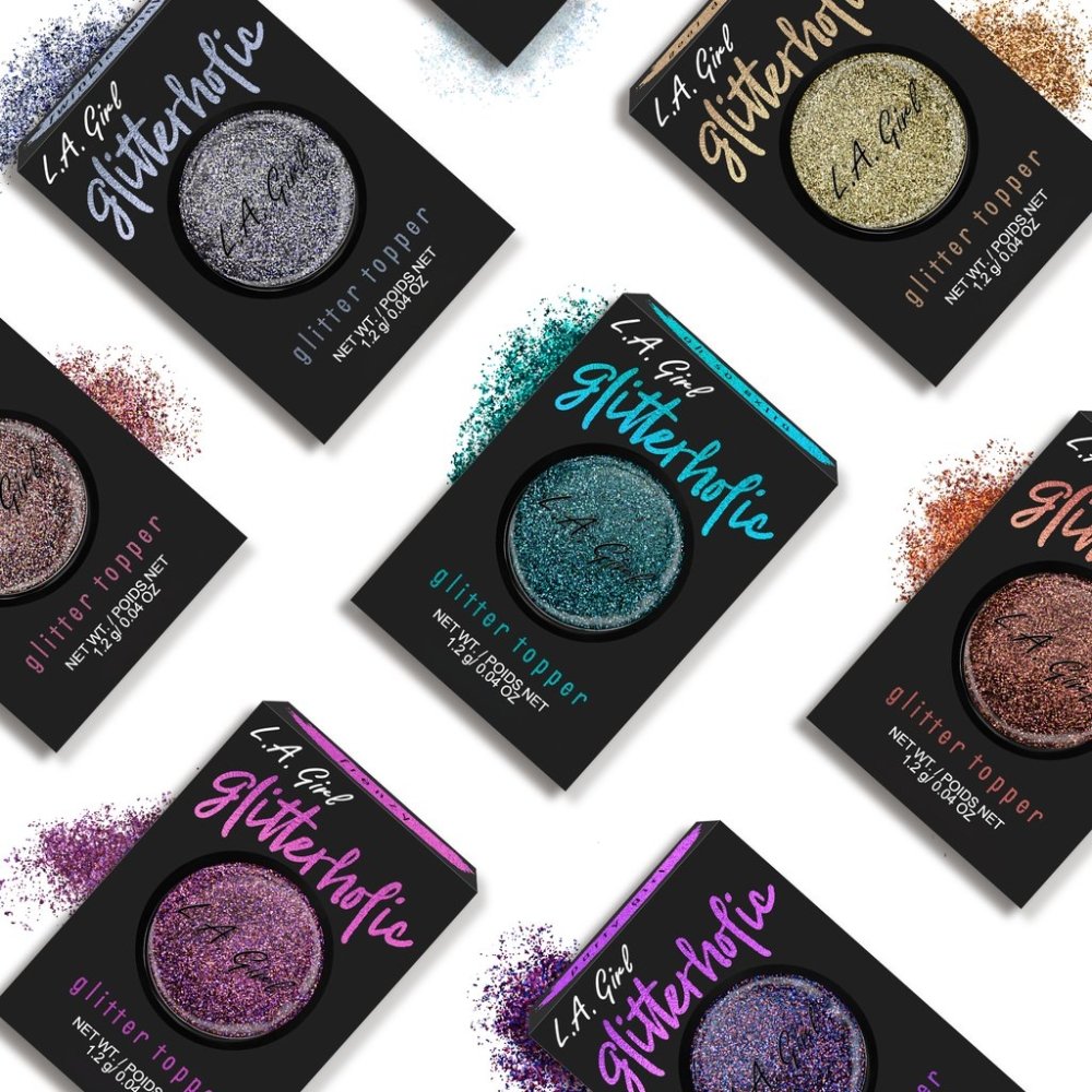 Glamour Us_L.A. Girl_Makeup_Glitterholic Glitter Topper_Holo - Gram_GGP451 The best affordable Latina and Mexican makeup, beauty and cosmetics supply store in Chula Vista, San Diego