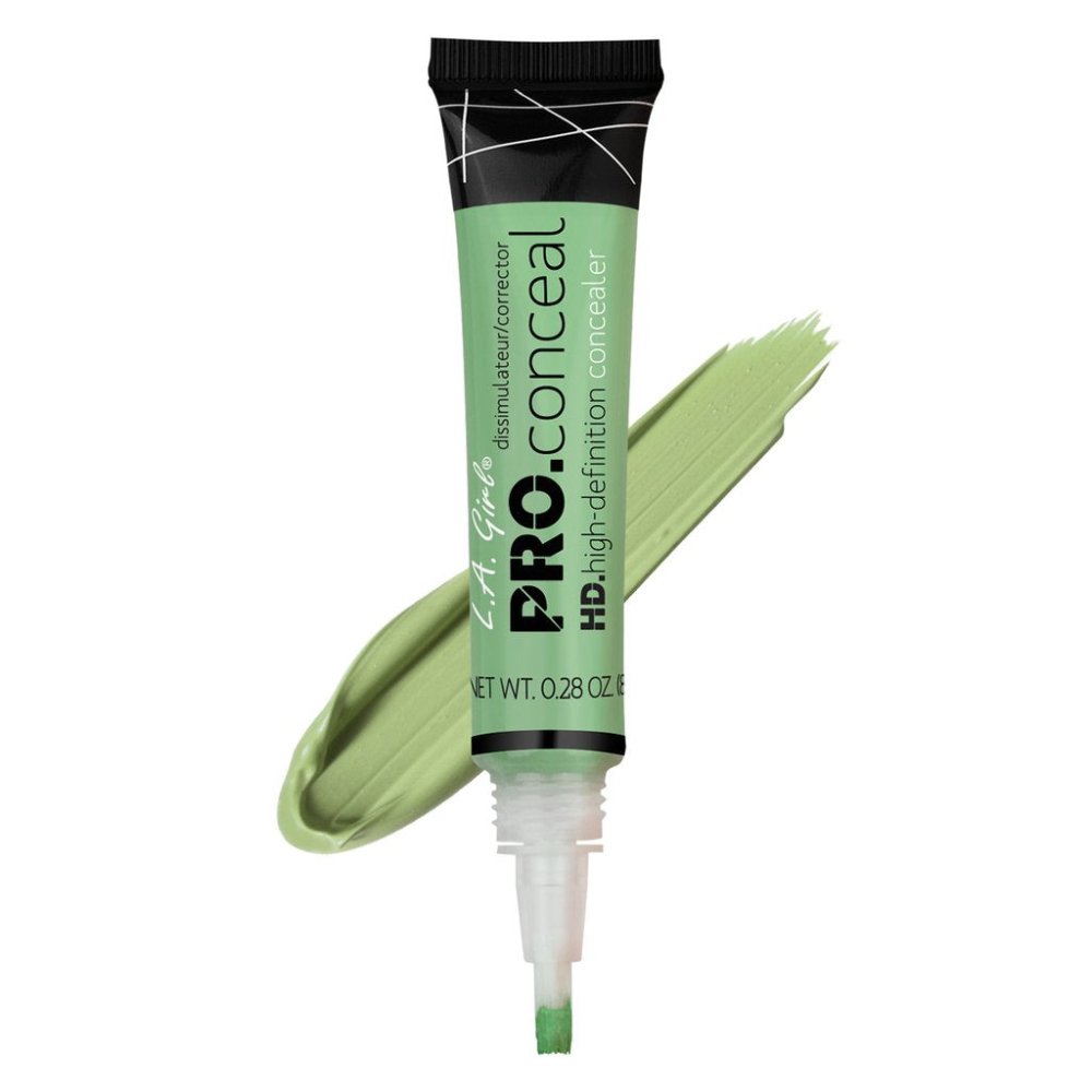 Glamour Us_L.A. Girl_Makeup_HD PRO Concealer_Green Corrector_GC992 Latina makeup, beauty and skincare supply store Mexican makeup products