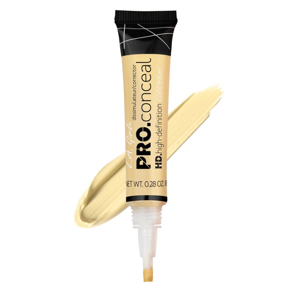 Glamour Us_L.A. Girl_Makeup_HD PRO Concealer_Light Yellow Corrector_GC995 Latina makeup, beauty and skincare supply store Mexican makeup products