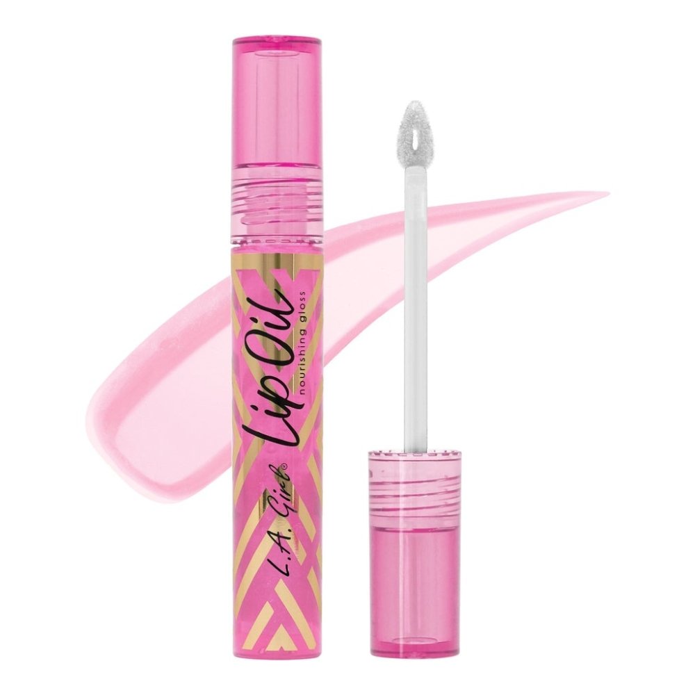 Glamour Us_L.A. Girl_Makeup_Lip Oil Nourishing Gloss_Sheer Strawberry_GLC722 The best affordable Latina and Mexican makeup, beauty and cosmetics supply store in Chula Vista, San Diego