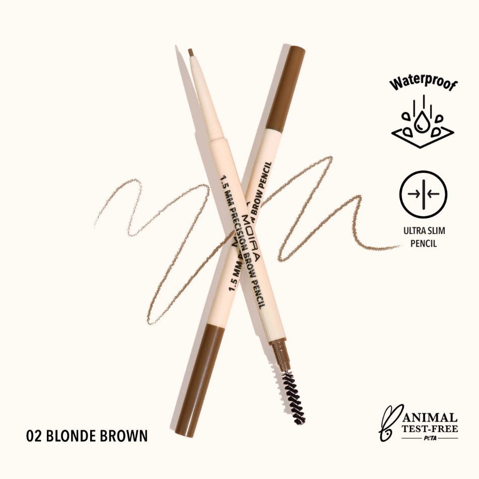 Glamour Us_Moira_Makeup_1.5 MM Precision Eyebrow Pencil_Blonde Brown_PBP002 The best affordable Latina and Mexican makeup, beauty and cosmetics supply store in Chula Vista, San Diego