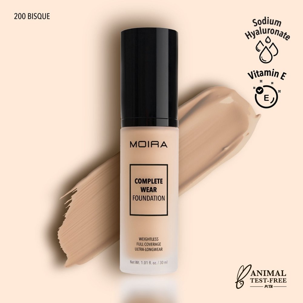 Glamour Us_Moira_Makeup_Complete Wear Foundation_Bisque_CWF200 The best affordable Latina and Mexican makeup, beauty and cosmetics supply store in Chula Vista, San Diego