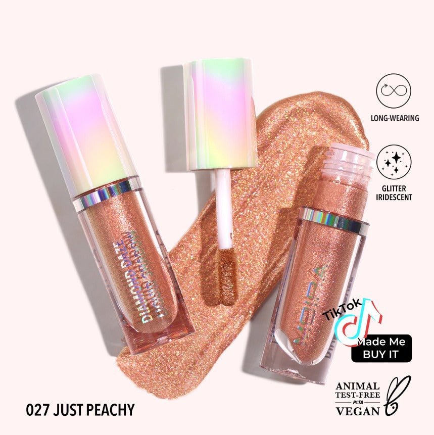 Glamour Us_Moira_Makeup_Diamond Daze Liquid Eyeshadow_Just Peachy (NLC)_DLS027 The best affordable Latina and Mexican makeup, beauty and cosmetics supply store in Chula Vista, San Diego