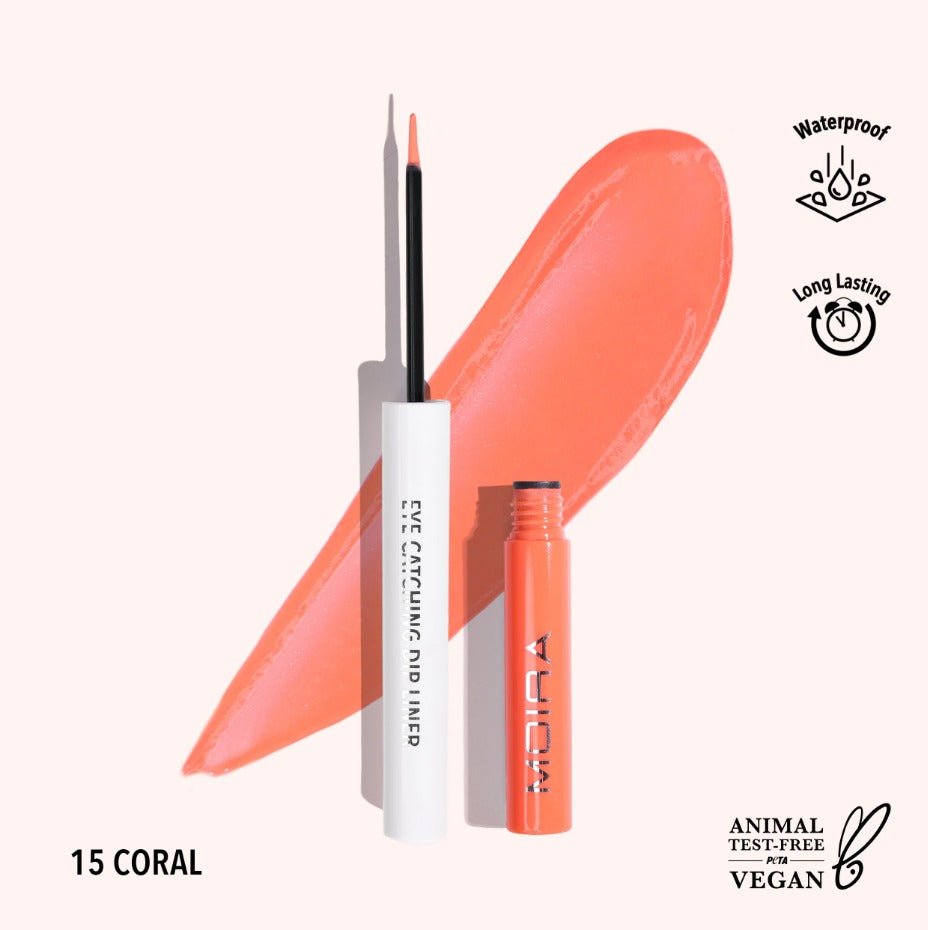 Glamour Us_Moira_Makeup_Eye Catching Dip Eyeliner_Coral_ECD015 The best affordable Latina and Mexican makeup, beauty and cosmetics supply store in Chula Vista, San Diego