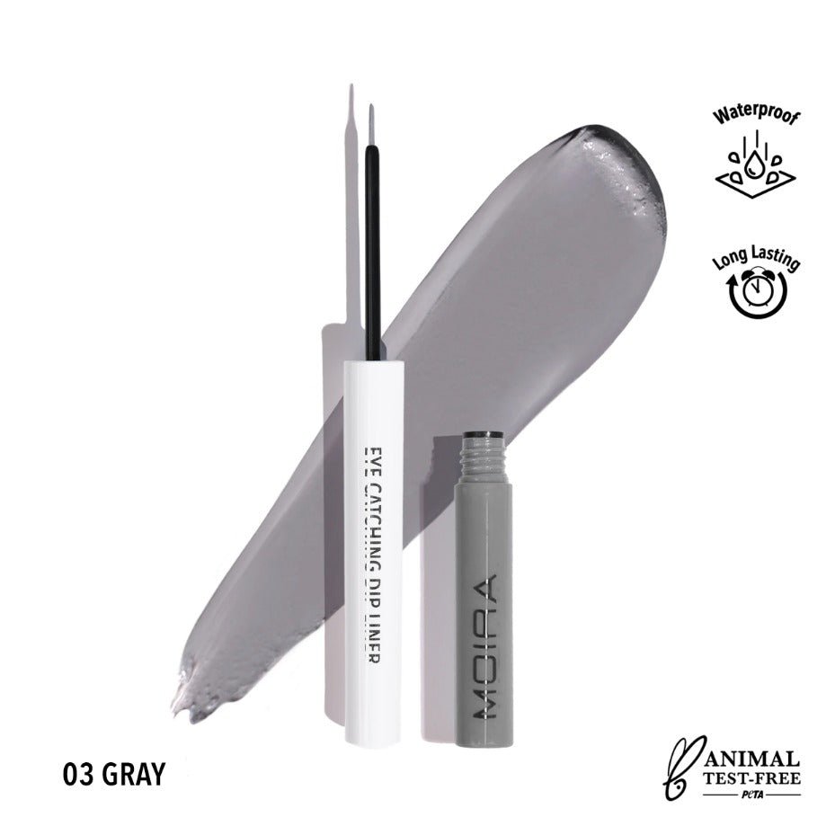 Glamour Us_Moira_Makeup_Eye Catching Dip Eyeliner_Gray_ECD003 The best affordable Latina and Mexican makeup, beauty and cosmetics supply store in Chula Vista, San Diego