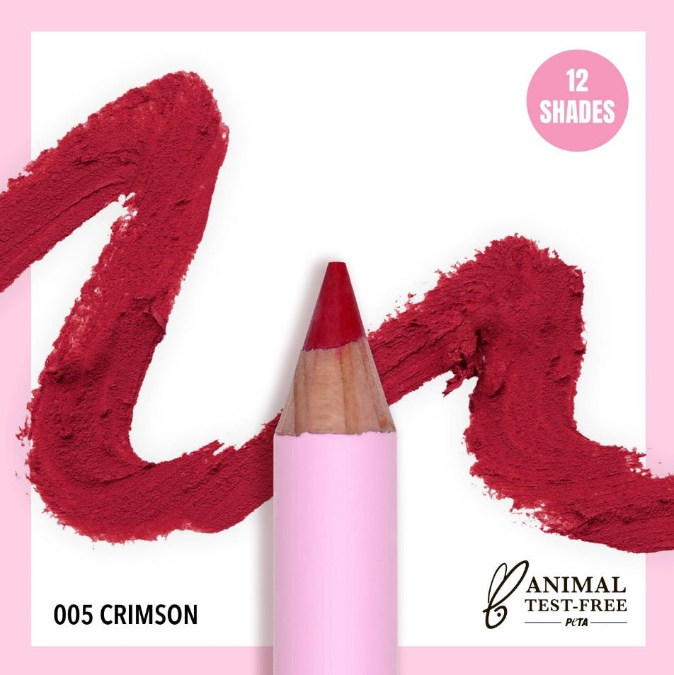 Glamour Us_Moira_Makeup_Flirty Lip Pencil_Crimson_FLL005 Latina makeup, beauty and skincare supply store Mexican makeup products