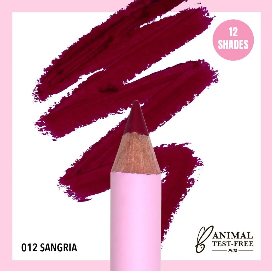Glamour Us_Moira_Makeup_Flirty Lip Pencil_Sangria_FLL012 Latina makeup, beauty and skincare supply store Mexican makeup products