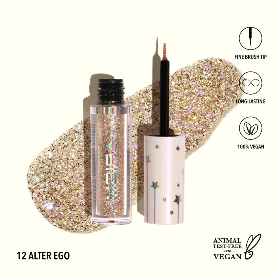 Glamour Us_Moira_Makeup_Glitter Liquid Eyeliner_Alter Ego_GGL012 The best affordable Latina and Mexican makeup, beauty and cosmetics supply store in Chula Vista, San Diego