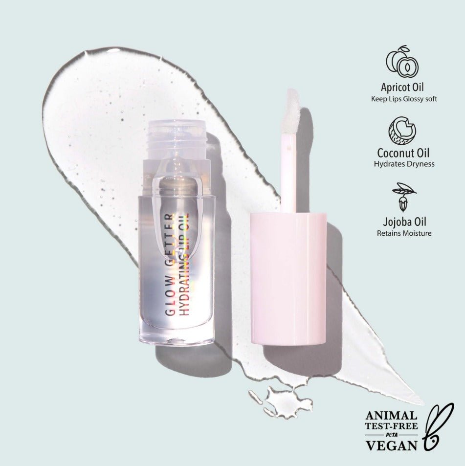 Glamour Us_Moira_Makeup_Glow Getter Hydrating Lip Oil_Clear_GLO010 The best affordable Latina and Mexican makeup, beauty and cosmetics supply store in Chula Vista, San Diego