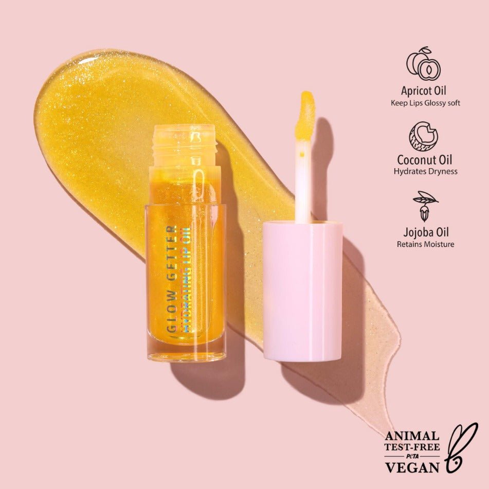 Glamour Us_Moira_Makeup_Glow Getter Hydrating Lip Oil_Gleam Glow_GLO006 Latina makeup, beauty and skincare supply store Mexican makeup products