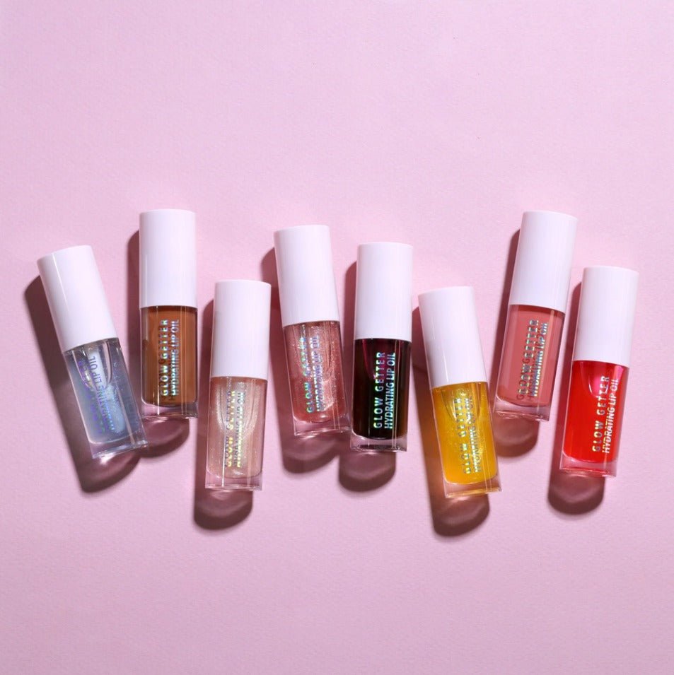 Glamour Us_Moira_Makeup_Glow Getter Hydrating Lip Oil_Sky Blue_GLO001 Latina makeup, beauty and skincare supply store Mexican makeup products
