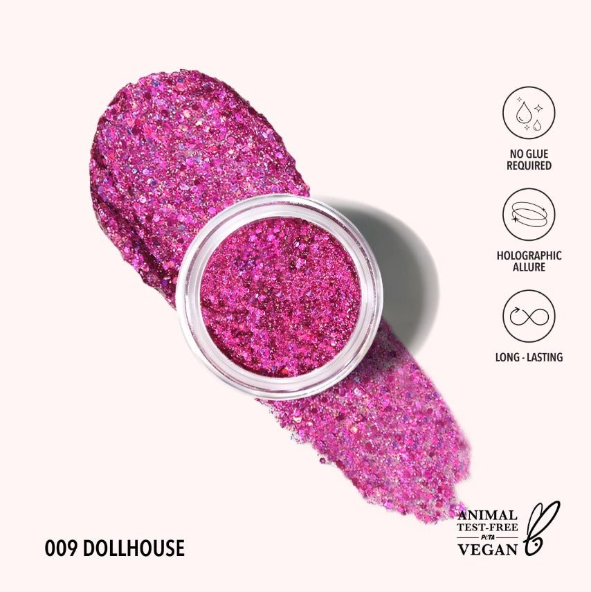 Glamour Us_Moira_Makeup_Hologram Glitter Gel_Dollhouse_HGG009 The best affordable Latina and Mexican makeup, beauty and cosmetics supply store in Chula Vista, San Diego