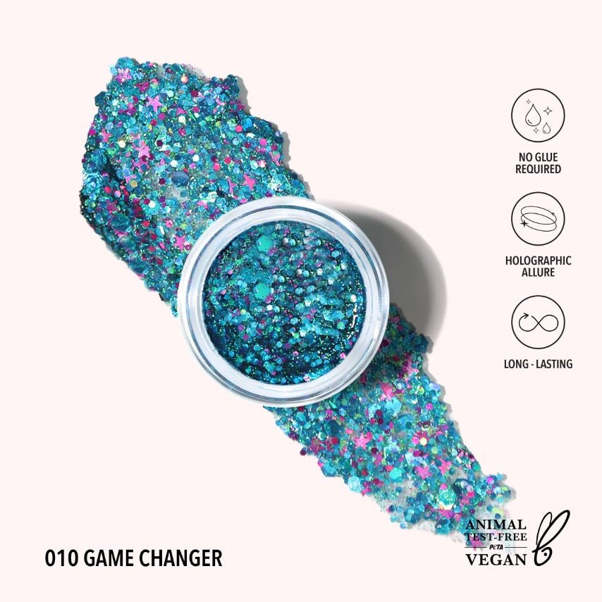 Glamour Us_Moira_Makeup_Hologram Glitter Gel_Game Changer_HGG010 The best affordable Latina and Mexican makeup, beauty and cosmetics supply store in Chula Vista, San Diego