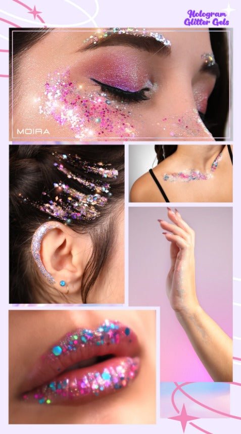 Glamour Us_Moira_Makeup_Hologram Glitter Gel_Halo Halo_HGG001 The best affordable Latina and Mexican makeup, beauty and cosmetics supply store in Chula Vista, San Diego