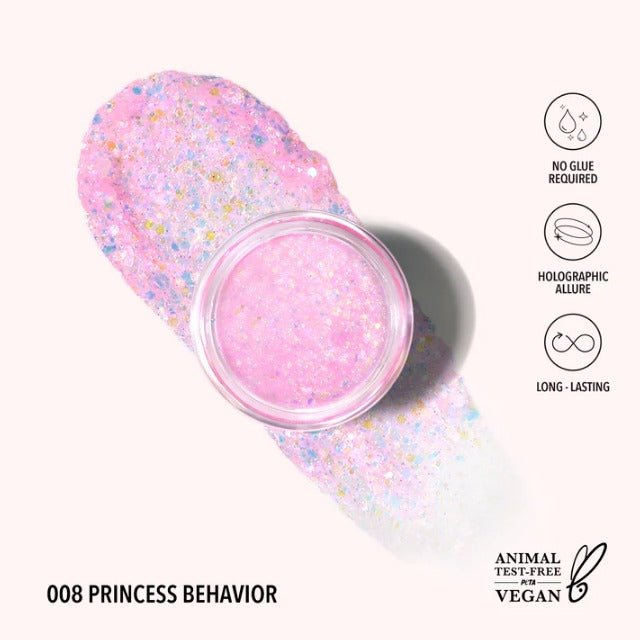 Glamour Us_Moira_Makeup_Hologram Glitter Gel_Princess Behavior_HGG008