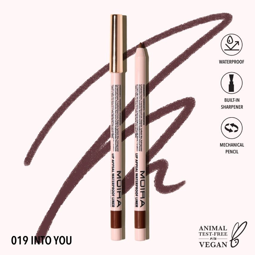 Glamour Us_Moira_Makeup_Lip Appeal Waterproof Lip Liner Pencil_Into you_LAWL019 The best affordable Latina and Mexican makeup, beauty and cosmetics supply store in Chula Vista, San Diego