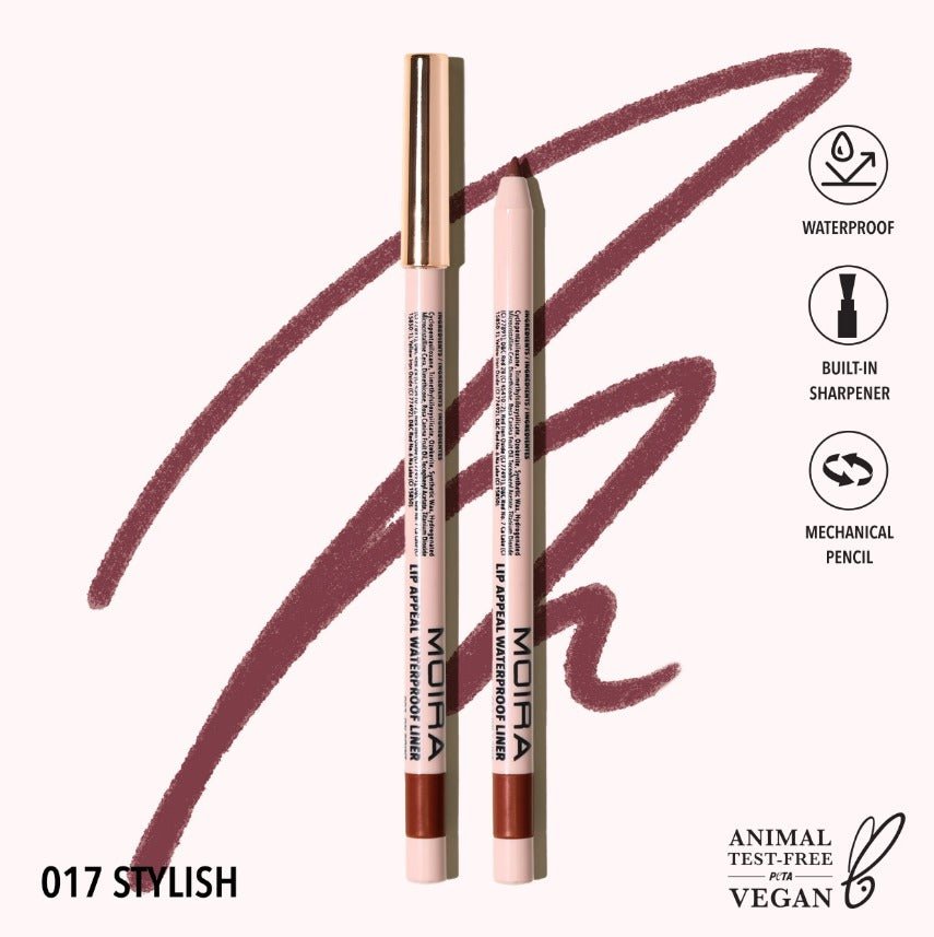 Glamour Us_Moira_Makeup_Lip Appeal Waterproof Lip Liner Pencil_Stylish_LAWL017 The best affordable Latina and Mexican makeup, beauty and cosmetics supply store in Chula Vista, San Diego