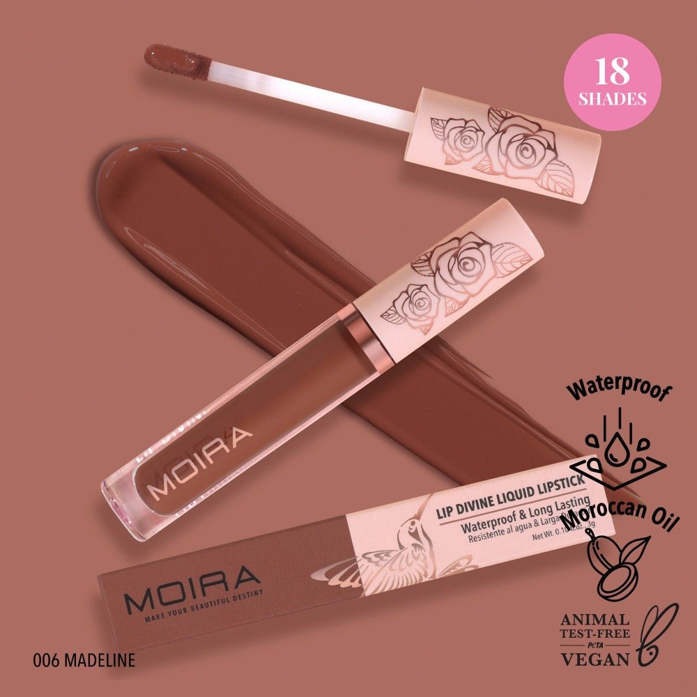 Glamour Us_Moira_Makeup_Lip Divine Waterproof Liquid Lipstick_Madeline_LDV006 The best affordable Latina and Mexican makeup, beauty and cosmetics supply store in Chula Vista, San Diego