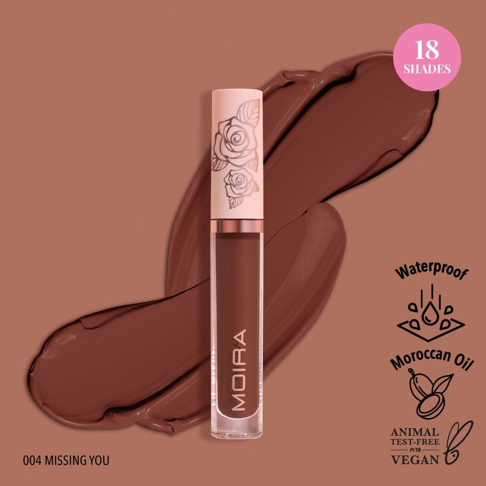 Glamour Us_Moira_Makeup_Lip Divine Waterproof Liquid Lipstick_Missing You_LDV004 The best affordable Latina and Mexican makeup, beauty and cosmetics supply store in Chula Vista, San Diego