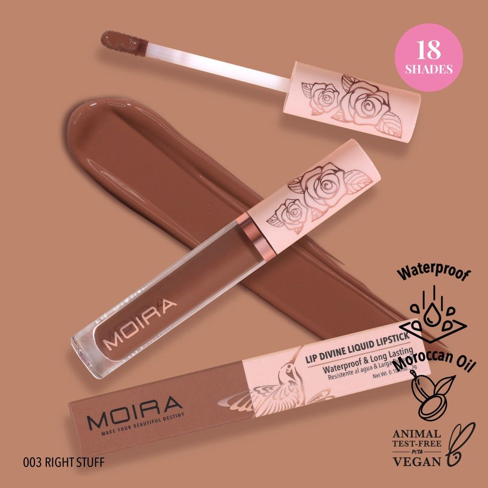 Glamour Us_Moira_Makeup_Lip Divine Waterproof Liquid Lipstick_Right Stuff_LDV003 The best affordable Latina and Mexican makeup, beauty and cosmetics supply store in Chula Vista, San Diego