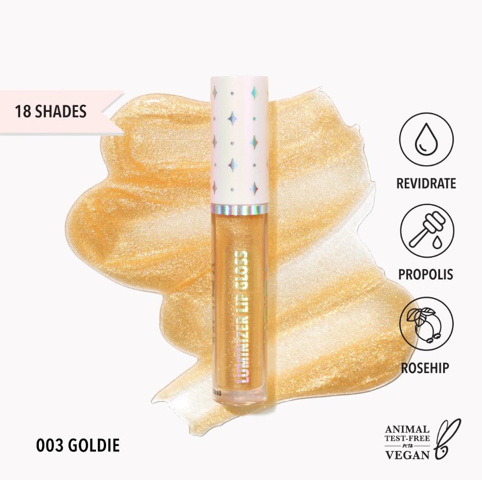 Glamour Us_Moira_Makeup_Luminizer Lip Gloss_Goldie_LLG003 The best affordable Latina and Mexican makeup, beauty and cosmetics supply store in Chula Vista, San Diego