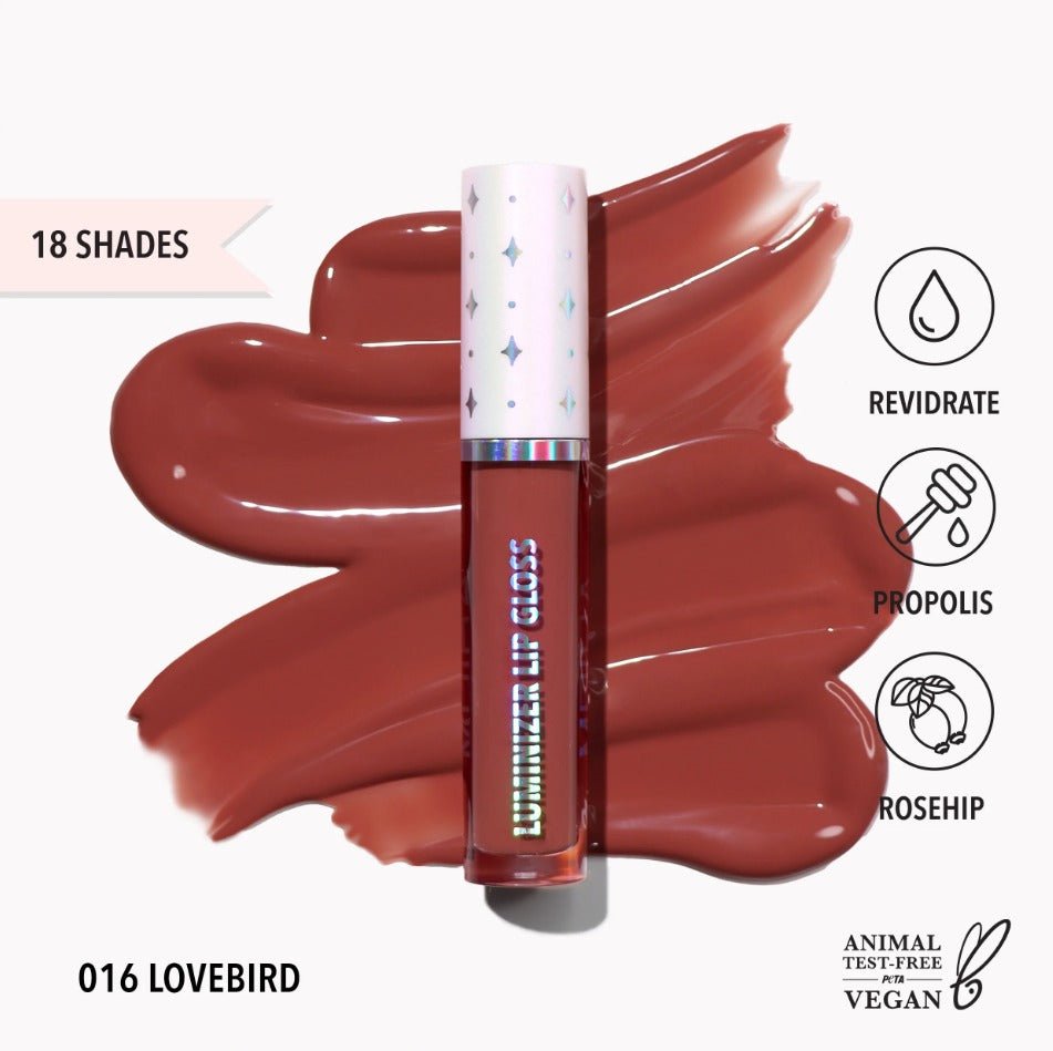 Glamour Us_Moira_Makeup_Luminizer Lip Gloss_Lovebird_LLG016 The best affordable Latina and Mexican makeup, beauty and cosmetics supply store in Chula Vista, San Diego