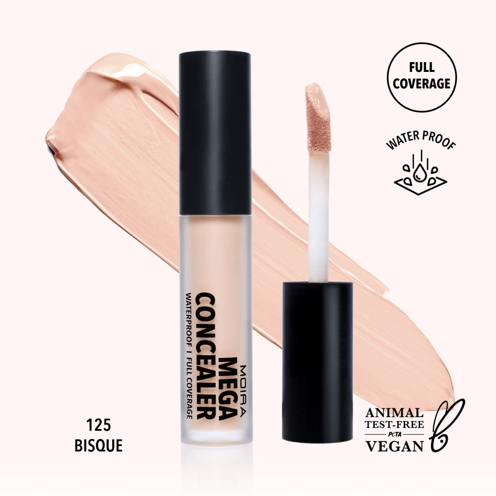 Glamour Us_Moira_Makeup_Mega Waterproof Concealer_Bisque_MWC125 The best affordable Latina and Mexican makeup, beauty and cosmetics supply store in Chula Vista, San Diego