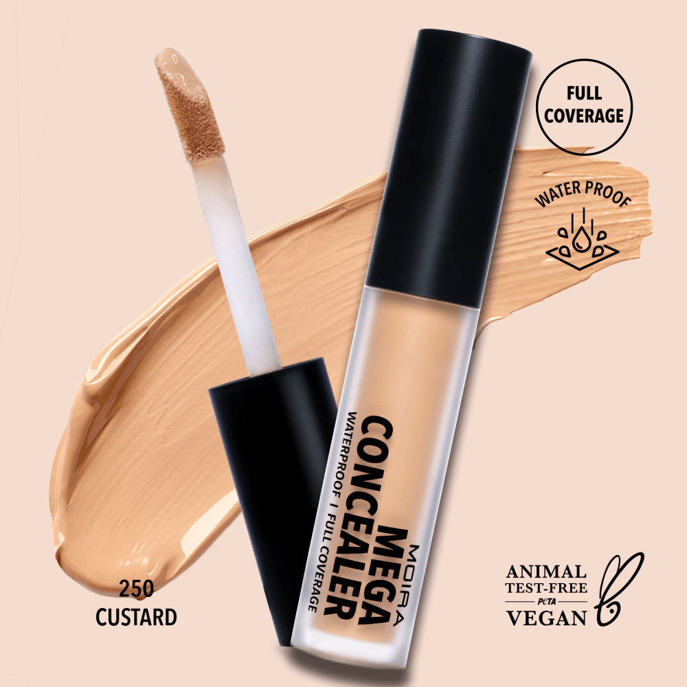 Glamour Us_Moira_Makeup_Mega Waterproof Concealer_Custard_MWC250 The best affordable Latina and Mexican makeup, beauty and cosmetics supply store in Chula Vista, San Diego