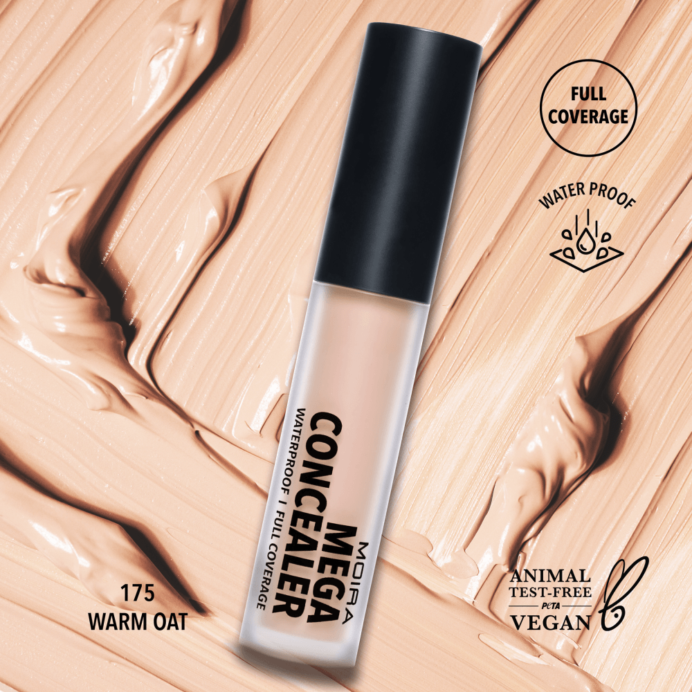 Glamour Us_Moira_Makeup_Mega Waterproof Concealer_Warm Oat_MWC175 Latina makeup, beauty and skincare supply store Mexican makeup products