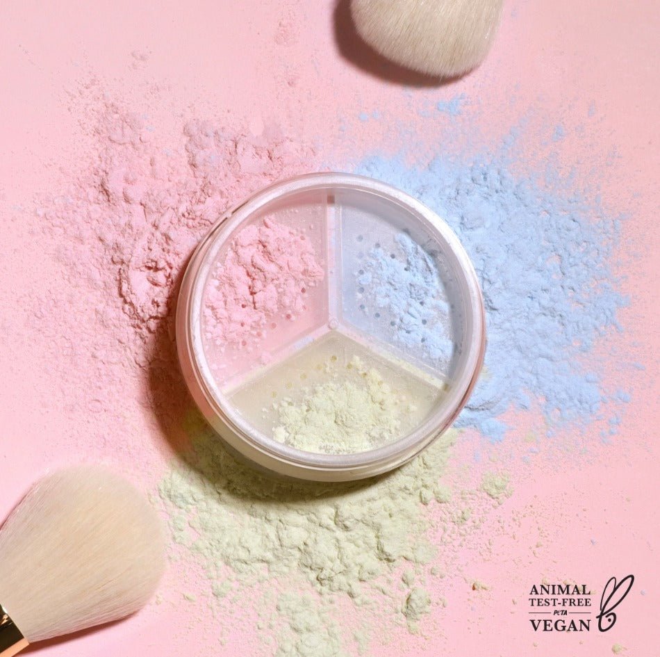 Glamour Us_Moira_Makeup_Set & Correct Loose Setting Powder_Color Neutralizer_SCP001 The best affordable Latina and Mexican makeup, beauty and cosmetics supply store in Chula Vista, San Diego