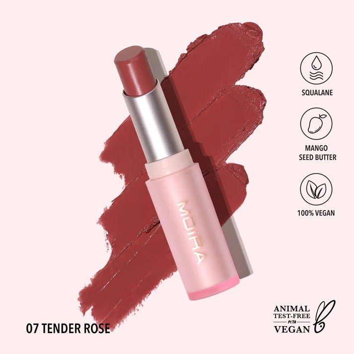 Glamour Us_Moira_Makeup_Signature Lipstick_Tender Rose_SLS007 Latina makeup, beauty and skincare supply store Mexican makeup products