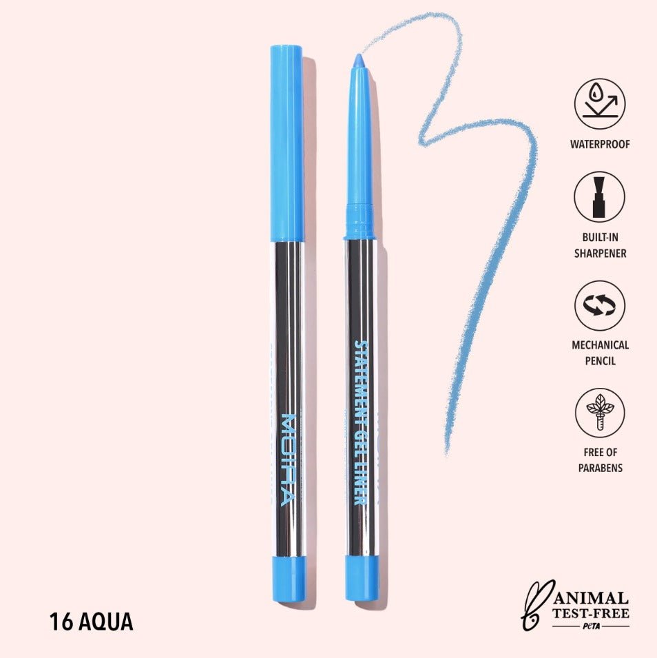Glamour Us_Moira_Makeup_Statement Gel Eyeliner_Aqua_STL016 The best affordable Latina and Mexican makeup, beauty and cosmetics supply store in Chula Vista, San Diego