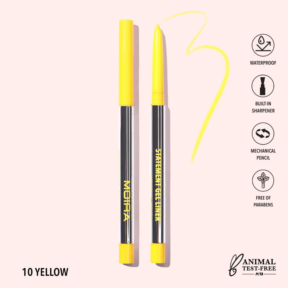 Glamour Us_Moira_Makeup_Statement Gel Eyeliner_Yellow_STL010 The best affordable Latina and Mexican makeup, beauty and cosmetics supply store in Chula Vista, San Diego
