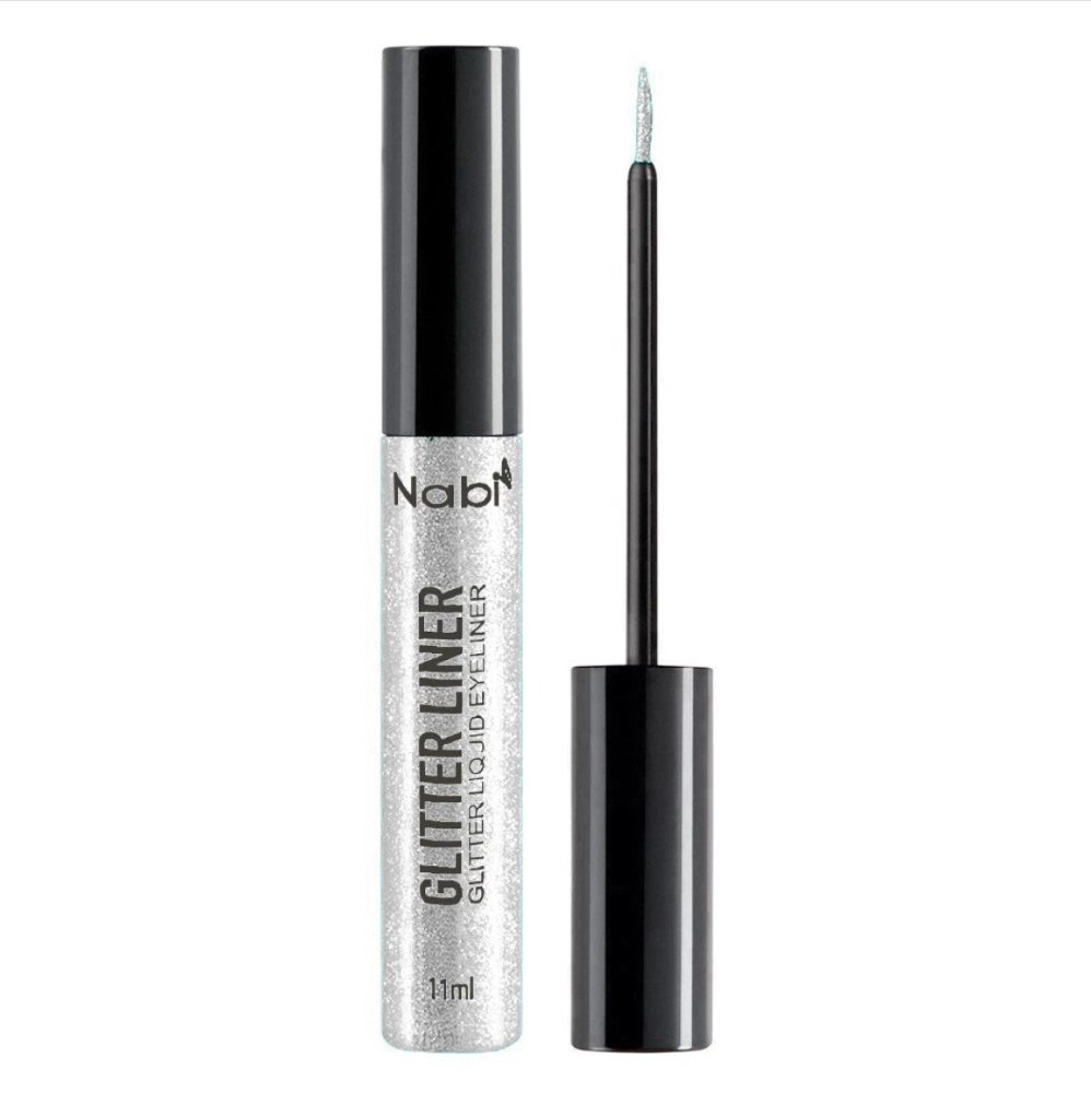 Glamour Us_Nabi_Makeup_Glitter Liquid Eyeliner_White_ELG72 - 1 The best affordable Latina and Mexican makeup, beauty and cosmetics supply store in Chula Vista, San Diego