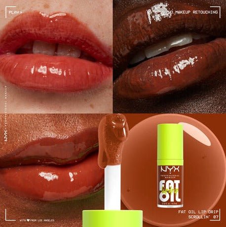 Glamour Us_NYX_Makeup_Fat Oil Lip Drip Lip Gloss_Scrollin_FOLD07 The best affordable Latina and Mexican makeup, beauty and cosmetics supply store in Chula Vista, San Diego