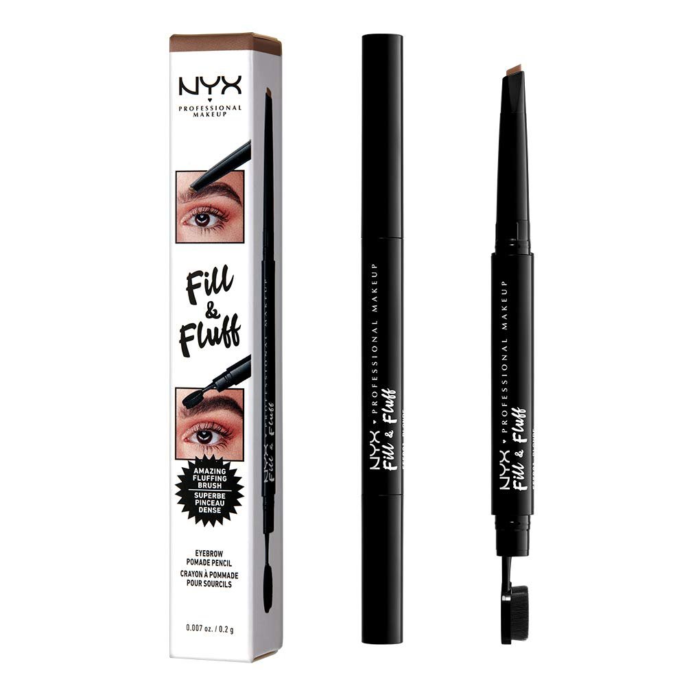 Glamour Us_NYX_Makeup_Fill & Fluff Pomade Eyebrow Pencil_Blonde_FFEP01 The best affordable Latina and Mexican makeup, beauty and cosmetics supply store in Chula Vista, San Diego