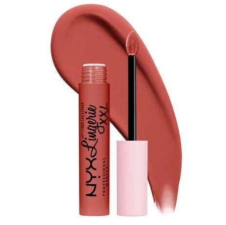 Glamour Us_NYX_Makeup_Lip Lingerie XXL Matte Liquid Lipstick_Peach Flirt_LXXL06 The best affordable Latina and Mexican makeup, beauty and cosmetics supply store in Chula Vista, San Diego