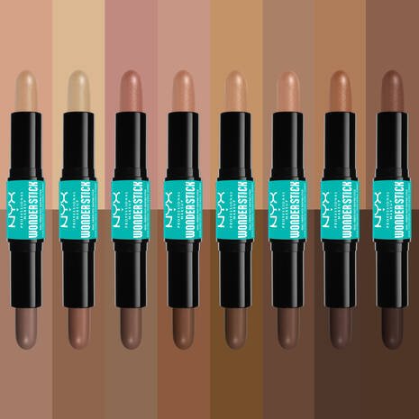 Glamour Us_NYX_Makeup_Wonder Stick Contour & Highlighter Stick_Fair_WSR01 The best affordable Latina and Mexican makeup, beauty and cosmetics supply store in Chula Vista, San Diego