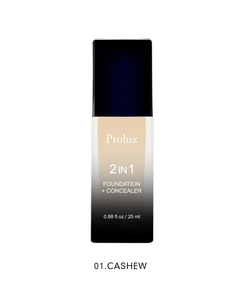 Glamour Us_Prolux_Makeup_2 In 1 Foundation + Concealer_01 Cashew_K - 105 The best affordable Latina and Mexican makeup, beauty and cosmetics supply store in Chula Vista, San Diego