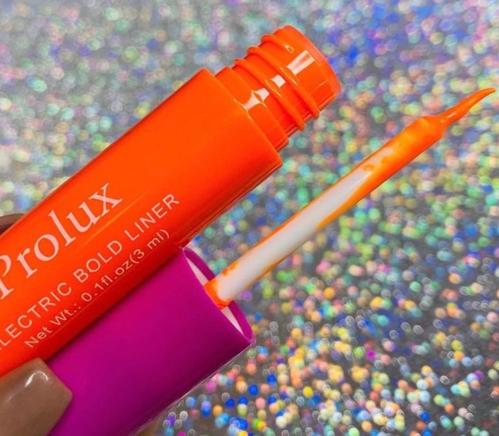 Glamour Us_Prolux_Makeup_Electric Bold Liquid Eyeliner_Orange_K - 481 The best affordable Latina and Mexican makeup, beauty and cosmetics supply store in Chula Vista, San Diego