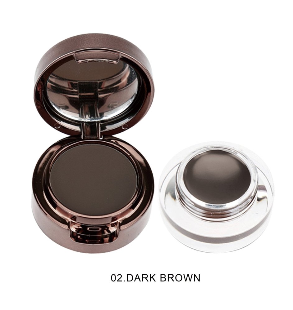 Glamour Us_Prolux_Makeup_Eyebrow Powder & Gel Kit_Dark Brown_K486 / MH188 The best affordable Latina and Mexican makeup, beauty and cosmetics supply store in Chula Vista, San Diego
