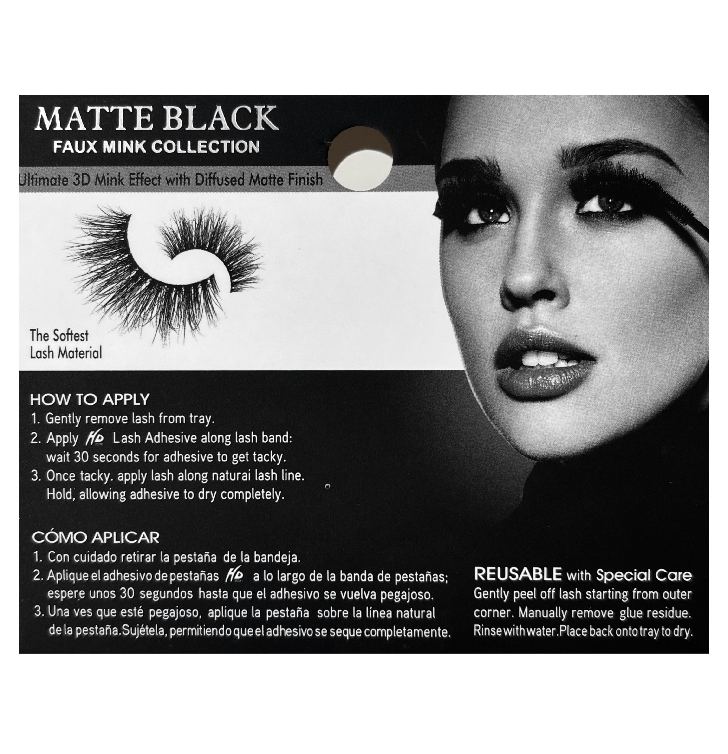 Glamour Us_HD QICAI_Lashes_04 HD Matte Black 3D Faux Mink Lashes__S - 04 The best affordable Latina and Mexican makeup, beauty and cosmetics supply store in Chula Vista, San Diego