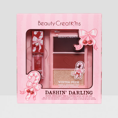 Dashin’ Darling Blush, Highlight Trio &amp; Tinted Luxe Lip Oil Set