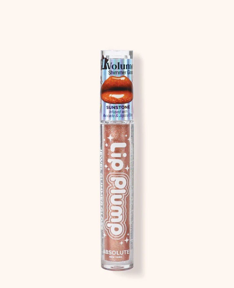 Glamour Us_Absolute New York_Makeup_Lip Plump Jewel Glimmer Gloss Lip Plumper_Sunstone_ABNY-MLPG13 The best affordable Latina and Mexican makeup, beauty and cosmetics supply store in Chula Vista, San Diego
